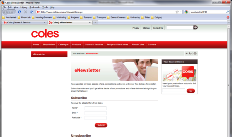 Figure 6 – Coles eNewsletter detail