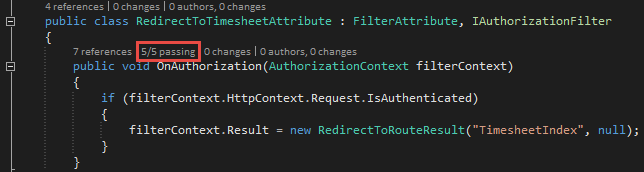 Figure: 5 of 5 passing tests